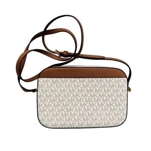 Michael Kors NWT Beige and Brown Crossbody Bag - Picture 2 of 2